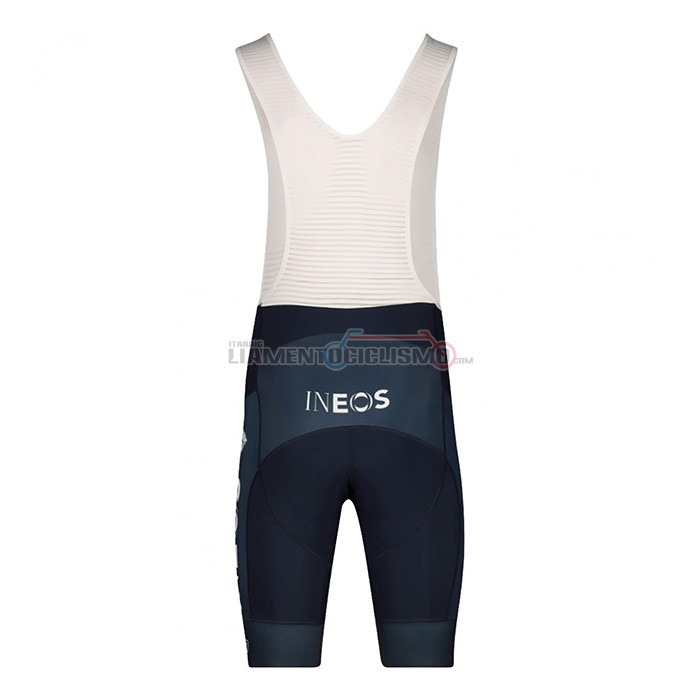 Abbigliamento Ciclismo British Champion Ineos Manica Corta 2022 Blu Bianco